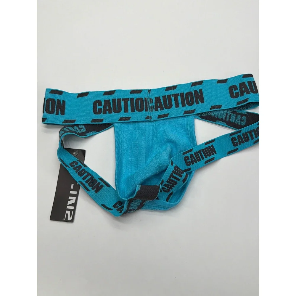 C-IN2 Caution Jockstrap Mens James Blue 430A Logo Athletic Supporter Small NEW‎